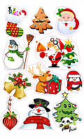 Набор наклеек 90х150 мм Новогодние персонажи (11 шт)