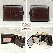Кошелёк портмоне с автодокументами коричневый L541-209 brown