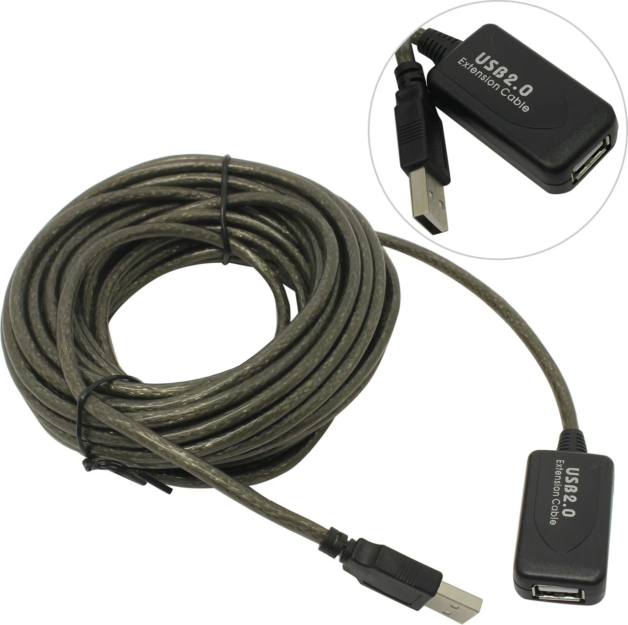 Активный удлинитель USB 2.0 штекер USB - гнездо USB 10м - Telecom TUS7049-10M