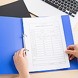 Папка на 2 кольцах DELI CLASSIC, синяя, А4, 30 мм, 950 мкм, полипропилен, фото 6