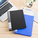 Папка на 2 кольцах DELI CLASSIC, синяя, А4, 30 мм, 950 мкм, полипропилен, фото 7