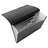 Папка на резинке DELI CLASIC, черная, 7 отделений, А4, 700 мкм, пластик, фото 3