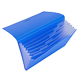 Папка на резинке DELI CLASIC, синяя, 7 отделений, А4, 700 мкм, пластик, фото 3