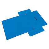 Папка на резинке DELI RIO, голубая, А4, 35 мм, 450 мкм, пластик, фото 3