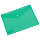 Папка-конверт на кнопке DELI AURORA, прозрачная зеленая, А4, 160 мкм, полипропилен, фото 2