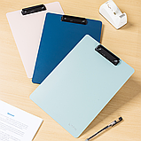 Планшет DELI LINFINI, розовый, с верхним прижимом, А4, полипропилен, фото 5