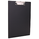 Планшет DELI START, черный, с верхним прижимом, А4, ПВХ, фото 3
