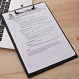 Планшет DELI START, черный, с верхним прижимом, А4, ПВХ, фото 5