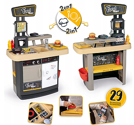 Интерактивный ресторан Smoby Toys 2 в 1 Бургер Хаус 29 аксессуаров 310910