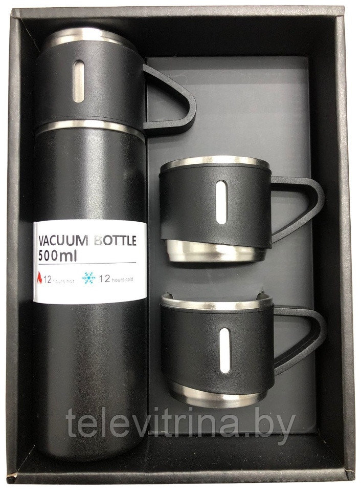 Термос с 3 кружками 500ml Vacuum Flask Set