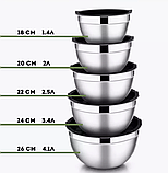 Набор салатников из нержавеющей стали с крышкой Salad Bowl, фото 2
