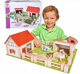 Игровой набор Eichhorn деревянная ферма 4309