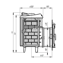 Печь банная ProMetall «Атмосфера L» комбинированная облицовка пироксенит наборный, фото 2
