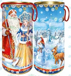 Упаковка туба 2 кг, Новинка! Для конфет, новогодних подарков. Яркие рисунки! Оригинальный подарок!!!!, фото 5