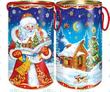 Туба новогодняя 1 кг, Новинка! Для конфет, новогодних подарков. Яркие рисунки! Навивной картон!!, фото 6