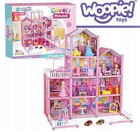 Кукольный домик Woopie Lovely House - Большой кукольный домик с аксессуарами 194эл. - Вупи 49942