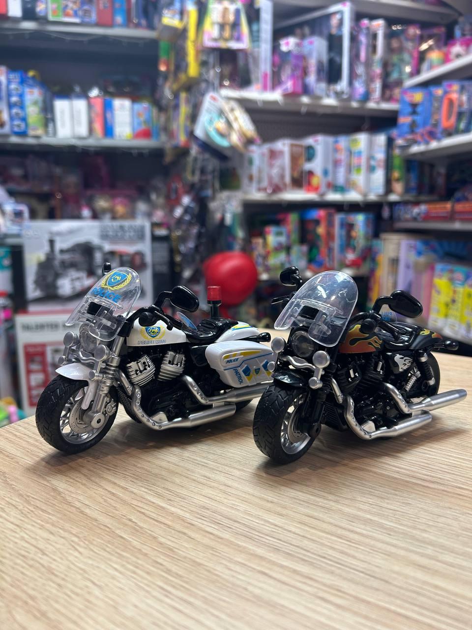 Мотоцикл  металлический инерционный, звуковые эффекты