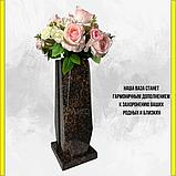 Ваза квадратная на кладбище/памятник из гранита Дымовский 43см. См. описание ниже!!!, фото 4