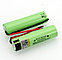 Аккумулятор 18650 3400mAh - LiitoKala 34B-N (NCR18650B), 3.7v, 6A, Li-Ion, выводы приварены точ. сваркой, фото 2