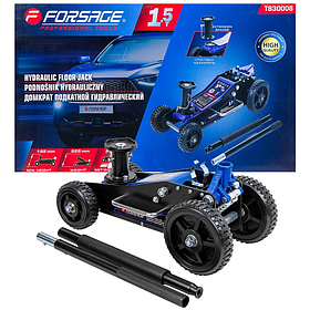 Домкрат подкатной Forsage F-T830008 гидравлический 1,5т (h min 155мм, h max 525мм)