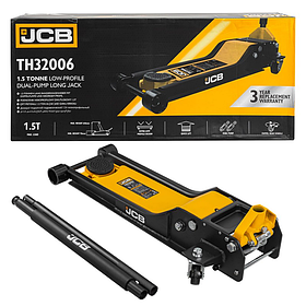 Домкрат подкатной JCB JCB-TH32006 гидравлический 1.5т (h min 70мм, h max 610мм)