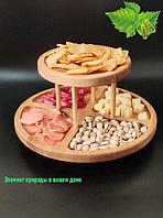 Менажница двухъярусная вращающаяся EcoWood`s line березы