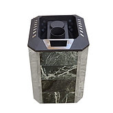 Банная печь Пегас 26 нерж панорама в камне змеевик, фото 2