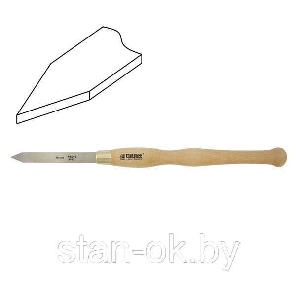 Токарный резец (отрезной) NAREX HSS LINE PROFI 818203