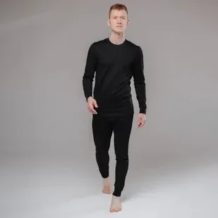 Термобелье "СЛЕДОПЫТ - Everyday" комплект, до -20°С, двухслойное (комплект кофта и штаны, цвет черный)