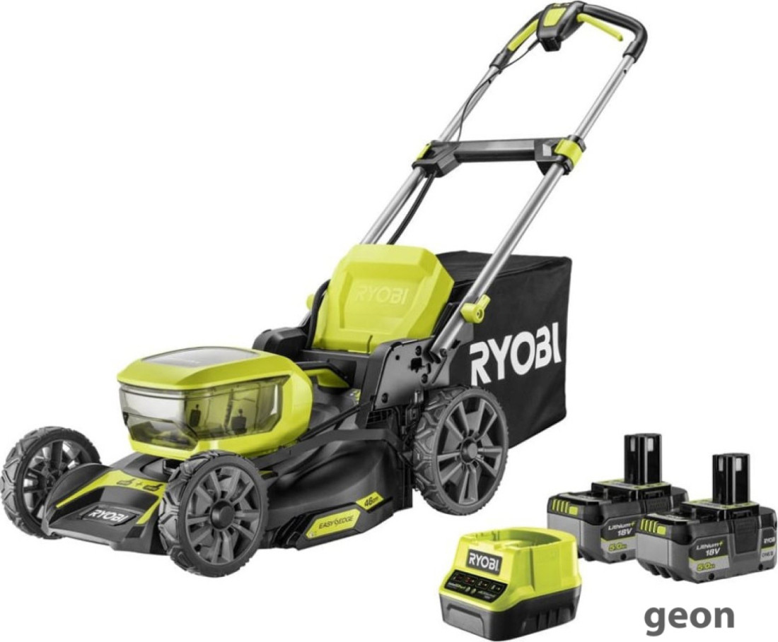 Газонокосилка Ryobi RY18LMX46A-250 (с 2-мя АКБ 5 Ач)
