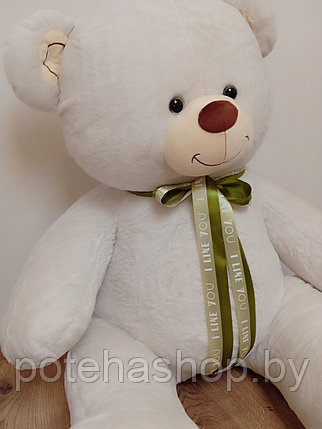 Большой плюшевый Медведь сидя 80 см, бежевый, фото 2