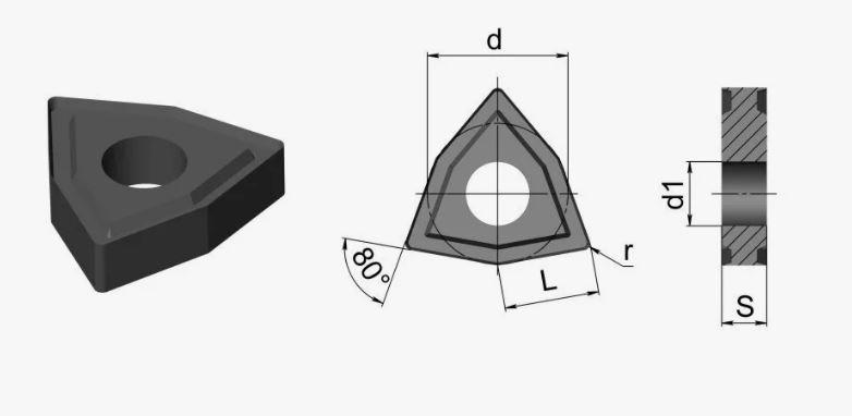 Пластина твердосплавная WNMG 080408-PM EY2022S