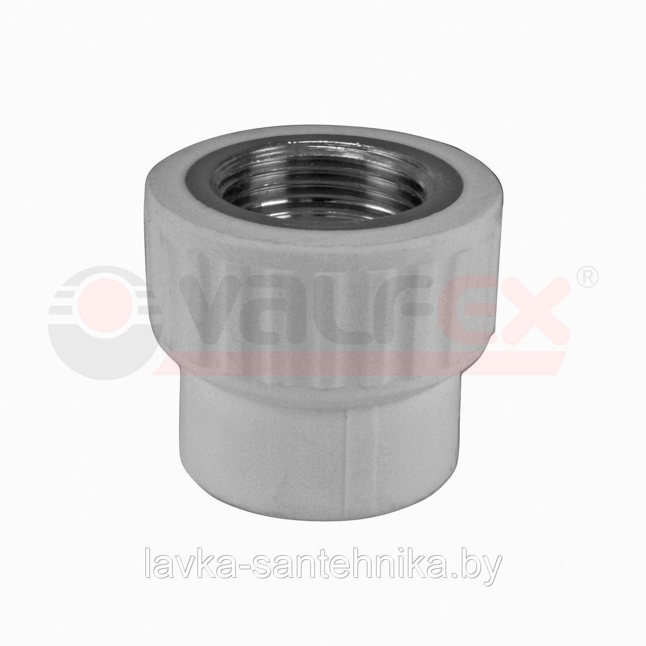 Муфта 25 мм x 1/2" с внутренней резьбой комбинированная Valfex (цвет: серый)