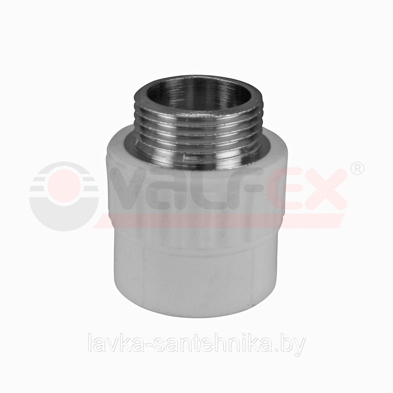 Муфта 32 мм x 1" с наружной резьбой комбинированная Valfex (цвет: серый)