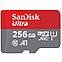 Карта памяти MicroSD 256GB - SanDisk Ultra, Class10 UHS-I (U1) A1, 150 Mb/s, с адаптером в SD, фото 2