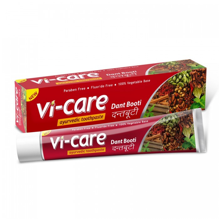 Аюрведическая зубная паста Vi-Care Dant Booti Herbal Аутентичная, 100 гр Индия