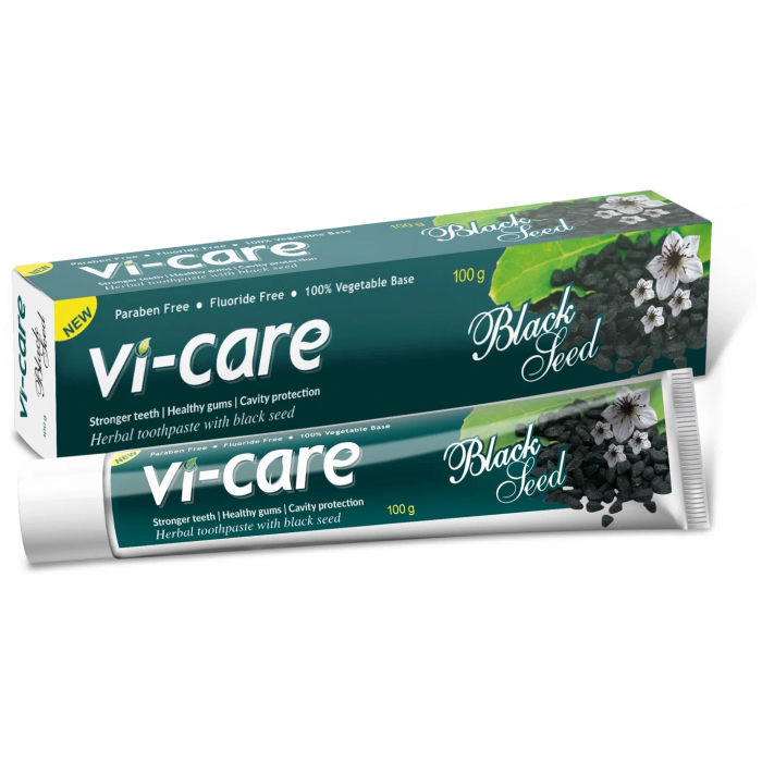 Аюрведическая зубная паста Vi-Care with Black Seed с Черным Тмином, 100 гр Индия