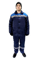 Куртка утеплённая Урал с капюшоном (цвет темно-синий)
