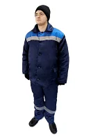 Костюм утепленный рабочий Урал-2 куртка и полукомбинезон (цвет темно-синий)