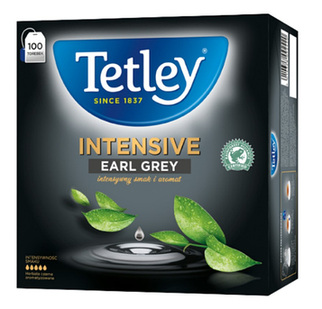 Чай "Tetley" Intensive Earl Grey, 100 пакетиков x2 г, черный. Цена указана без учета НДС 20%