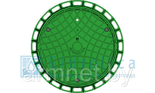 Люк канализационный Gidrolica® Garden, пластиковый тип Л зелёный арт 218/3 - фото 3 - id-p34191136