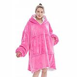 Толстовка-плед капюшоном двухсторонняя Huggle (один размер), фото 4