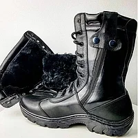 Берцы зимние Утка облегченные с натуральным мехом р 40
