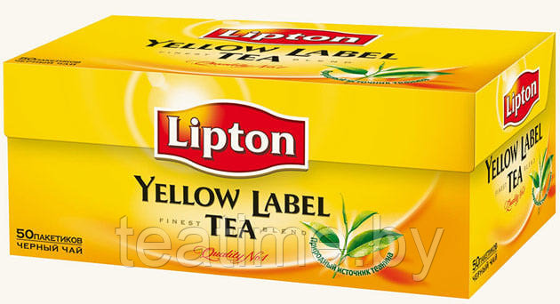 Чай Lipton Yellow Label 50 пак Черный - фото 1 - id-p34193893
