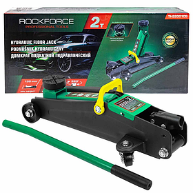 Домкрат подкатной гидравлический 2 т Rock FORCE RF-TH22001CB (h min 135мм, h max 385мм) с резиновой накладкой