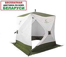Палатка зимняя Следопыт КУБ 2 Oxford 210D (1.8x1.8x2.0 м) бело-оливковая PF-TW-30