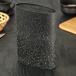 Подставка для ножей 16×7 см Зефир, черн., овальная 3936217