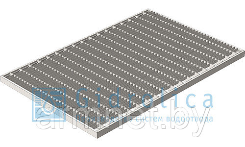 Решётка стальная Gidrolica® Step Pro 390×590 (ячейка) арт 301
