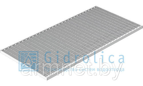 Решётка стальная Gidrolica® Step Pro 490×990 (ячейка) арт 302