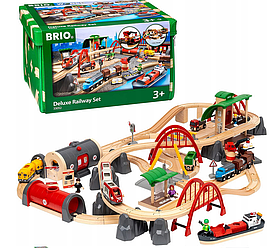 Деревянная железная дорога Brio Набор Делюкс 33052